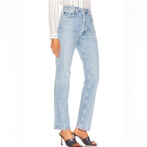 Agolde Lana Straight Legs Jeans Button Fly in Riptide Size 24
